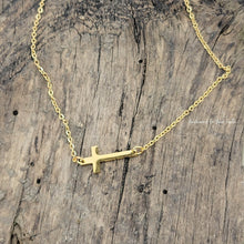 Load image into Gallery viewer, Slanted Cross Choker Necklace or Bracelet
