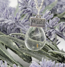 Load image into Gallery viewer, Tear Drop Dandelion Seed Wish Necklace
