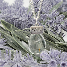 Load image into Gallery viewer, Tear Drop Dandelion Seed Wish Necklace
