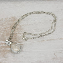 Load image into Gallery viewer, Tear Drop Dandelion Seed Wish Necklace
